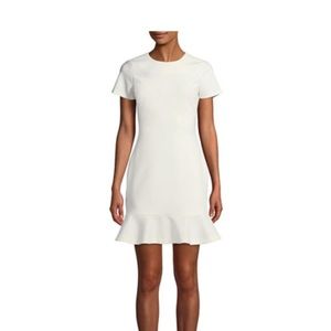 Neiman Marcus Fitted Flounce Dress